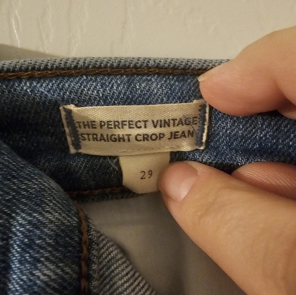 Madewell The Perfect Vintage Straight Crop Jean Size 29 - Picture 4 of 6
